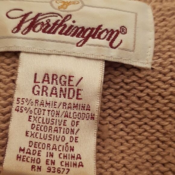 Worthington's Designer Sweater Size L - Picture 9 of 14